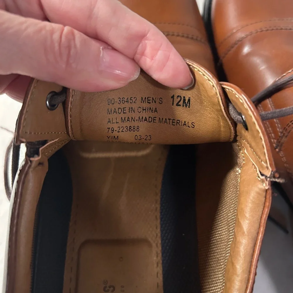 Dockers Mens Garfield Cap‎ Toe Oxford Dress Shoes Brown Size 12M  NWOB